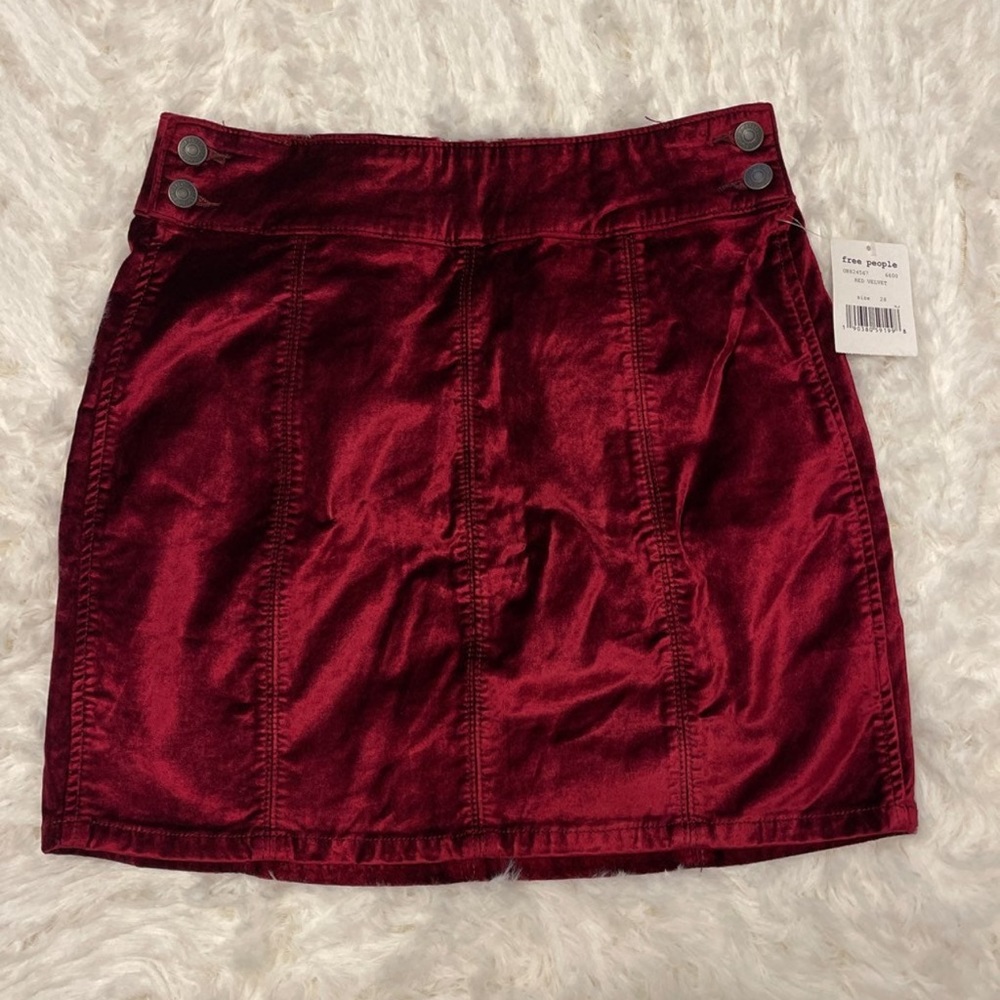 Free People velvet skirt